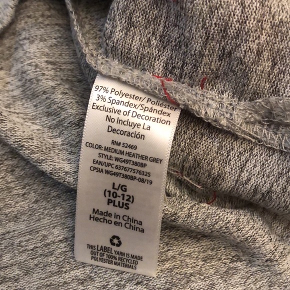 NWT Girl's Plus Size L (10-12) Christmas Sweater w/ Unicorn, Glitter, Snowball - Picture 12 of 12